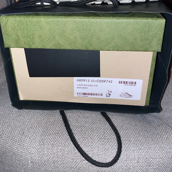 Gucci Macro Supreme Beige Ebony  low top Sneakers - Picture 13 of 17